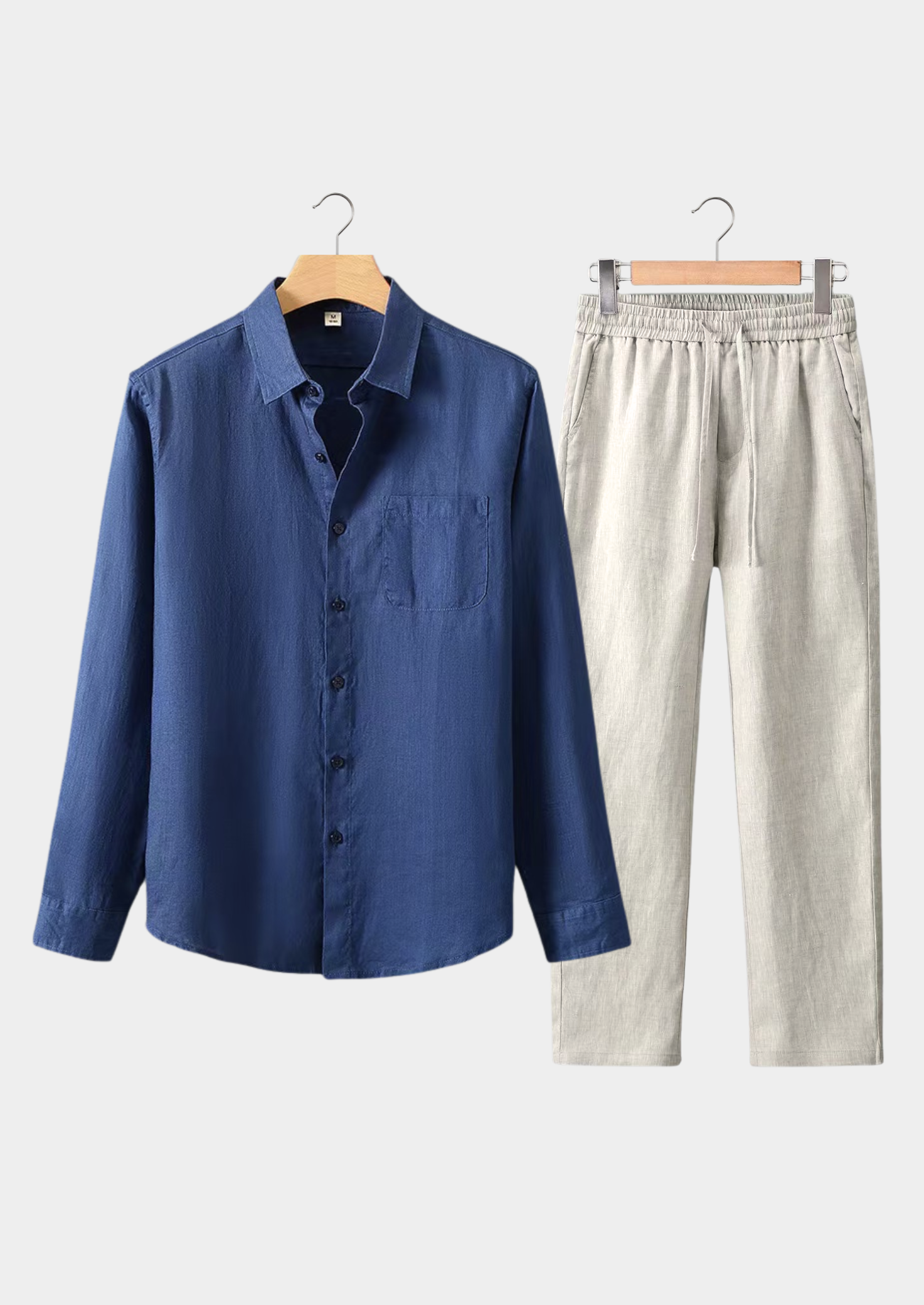 Monaco NAVY BLUE/BEIGE LONGSLEEVE SUMMER SET