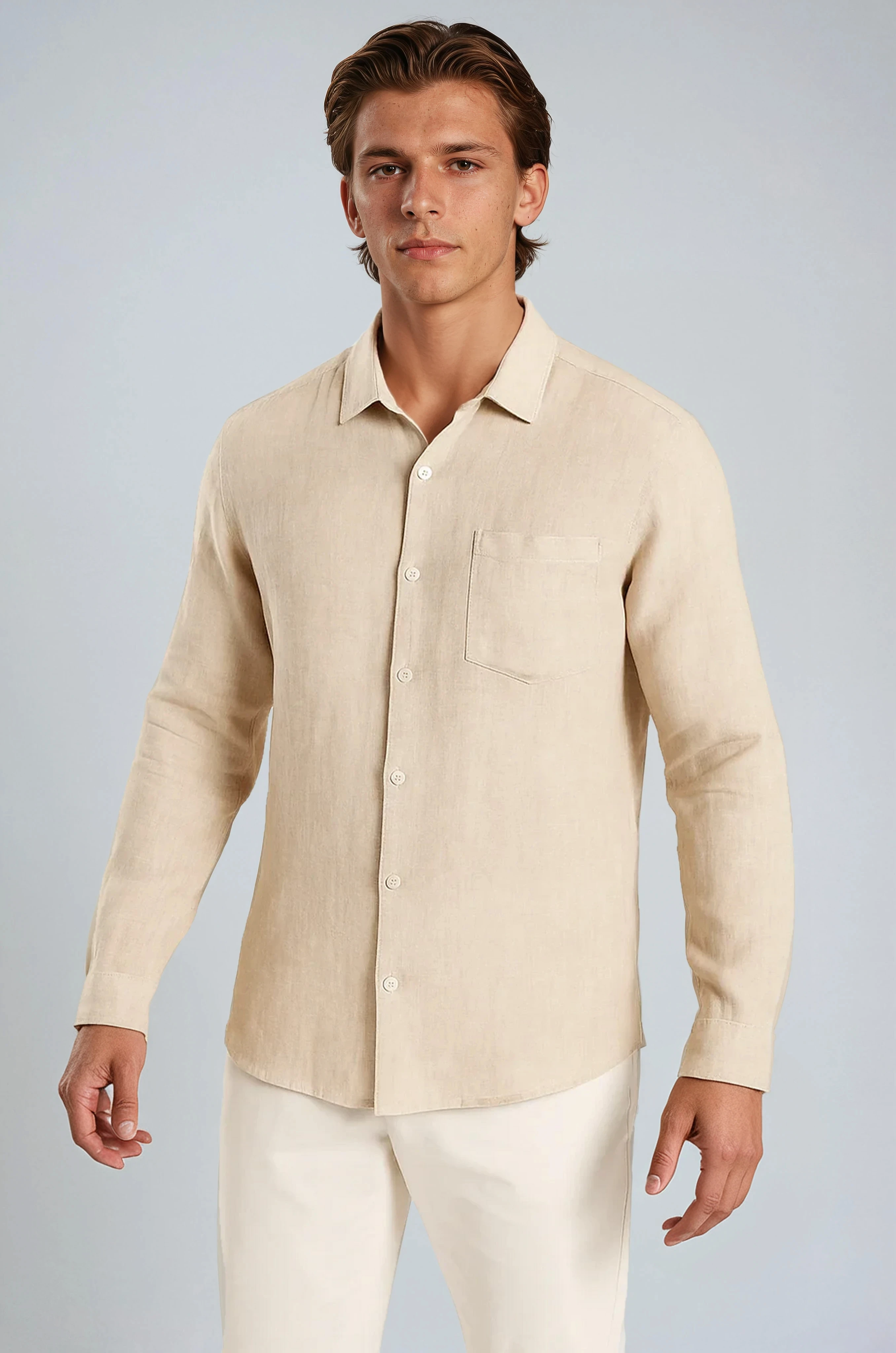 Monaco Linen Shirt – Sand