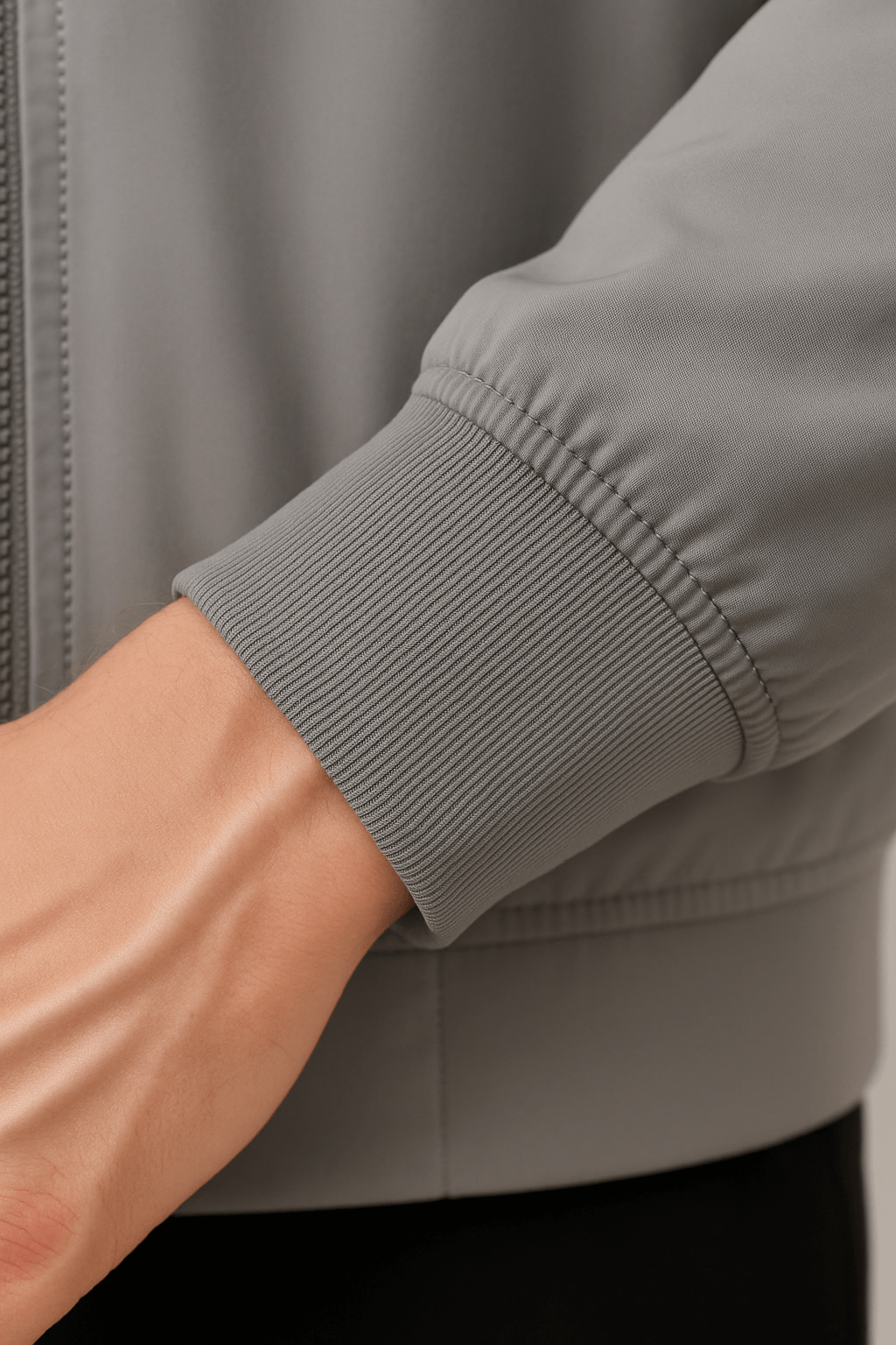 Classic Gray Bomber Jacket