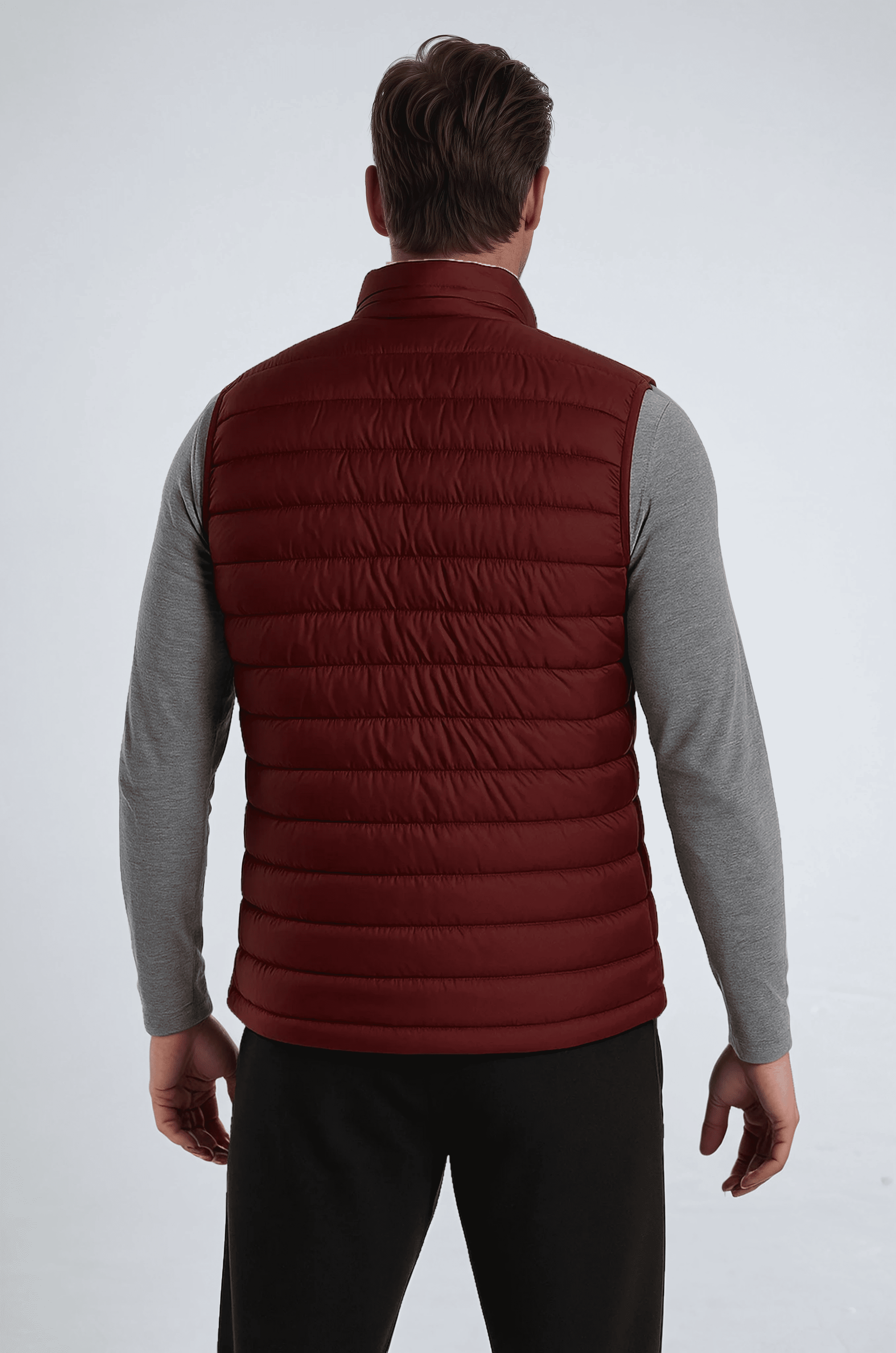 Premium Men's Brick Red Puffer Vest