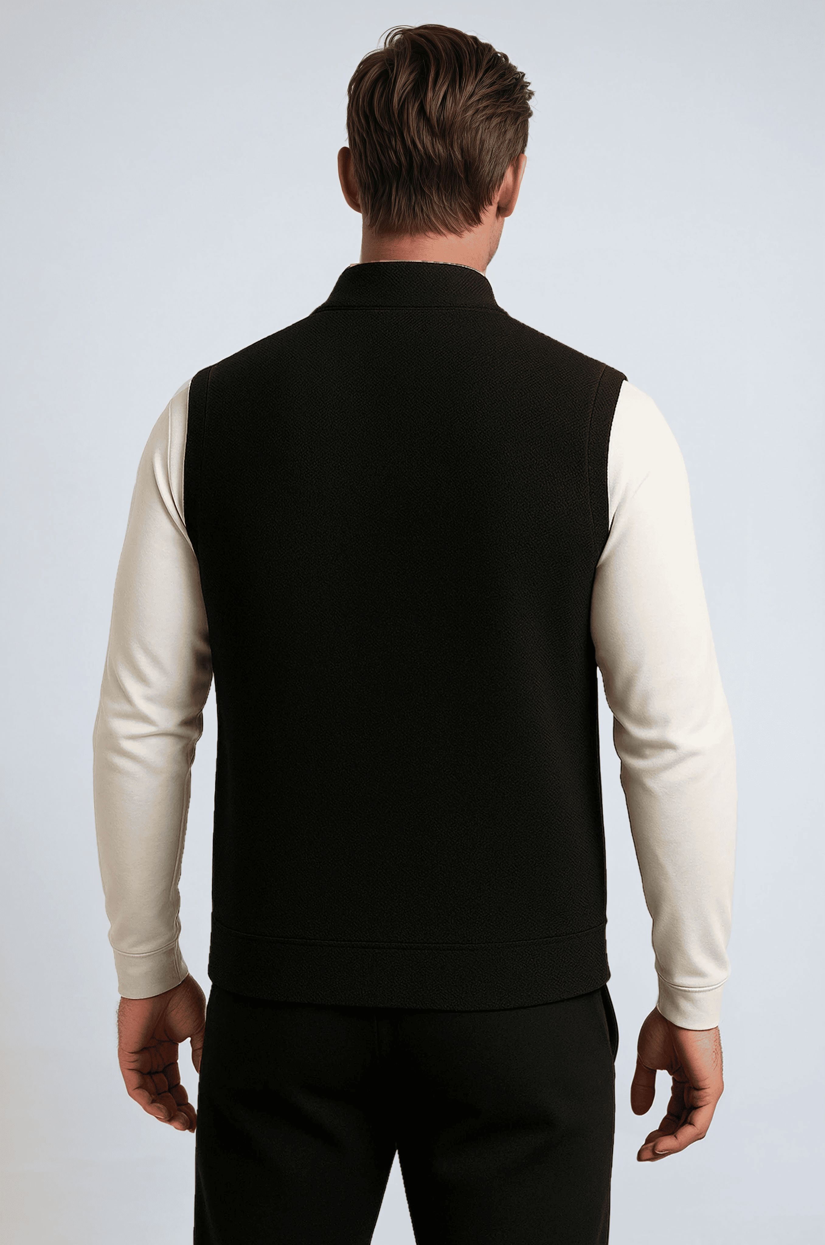 Classic Black Knitted Sleeveless Vest