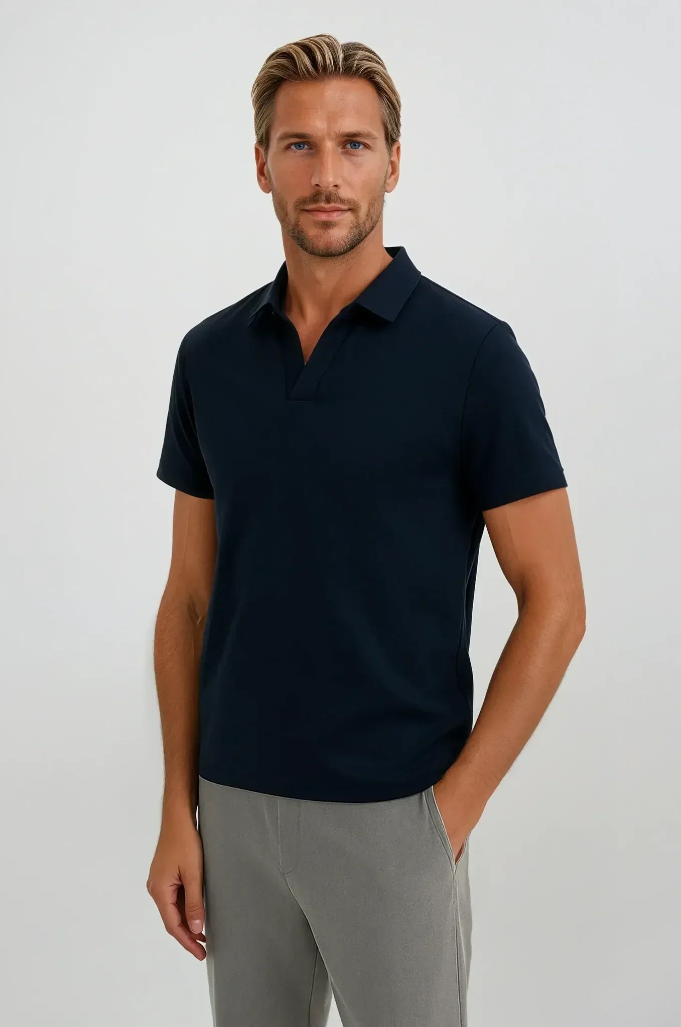 Men's Polo Shirt in Technical Fabric Slim Fit