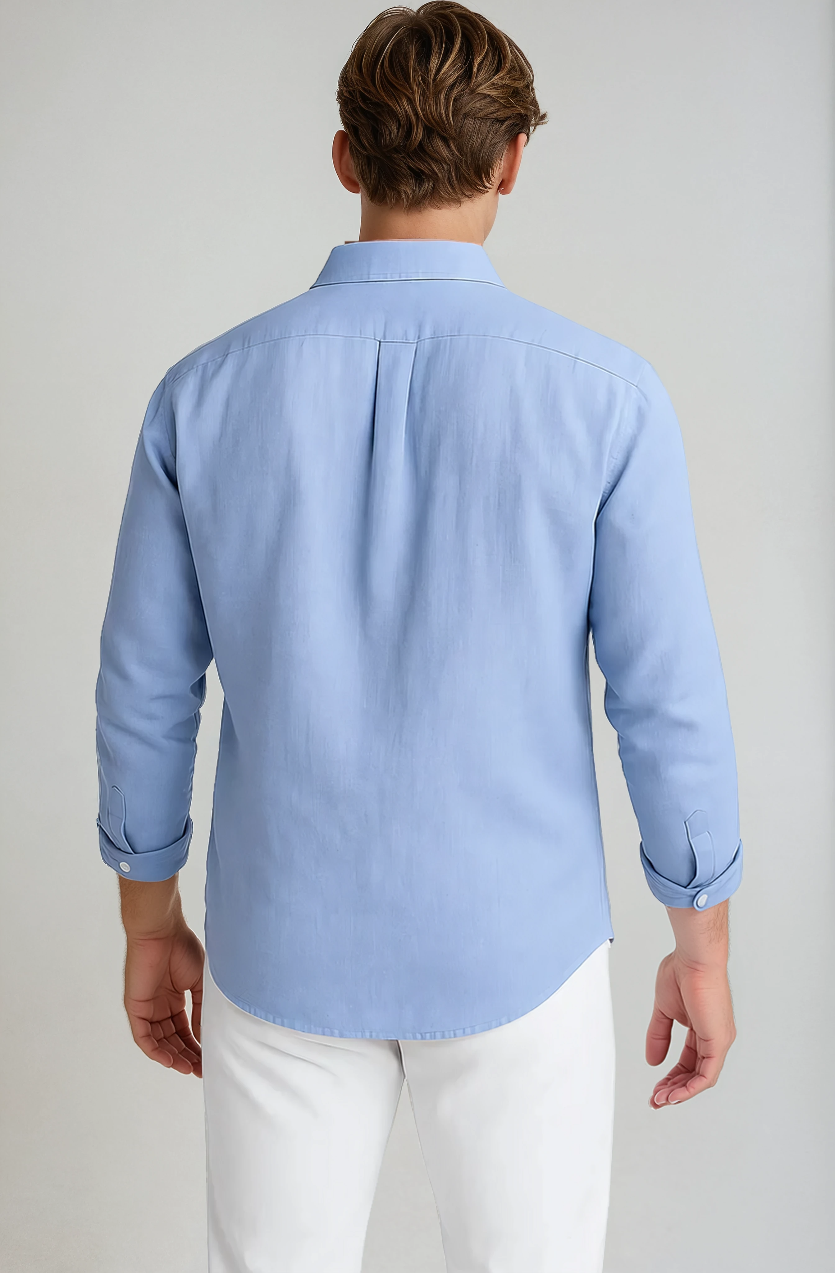 Monaco Linen Shirt – Light Blue