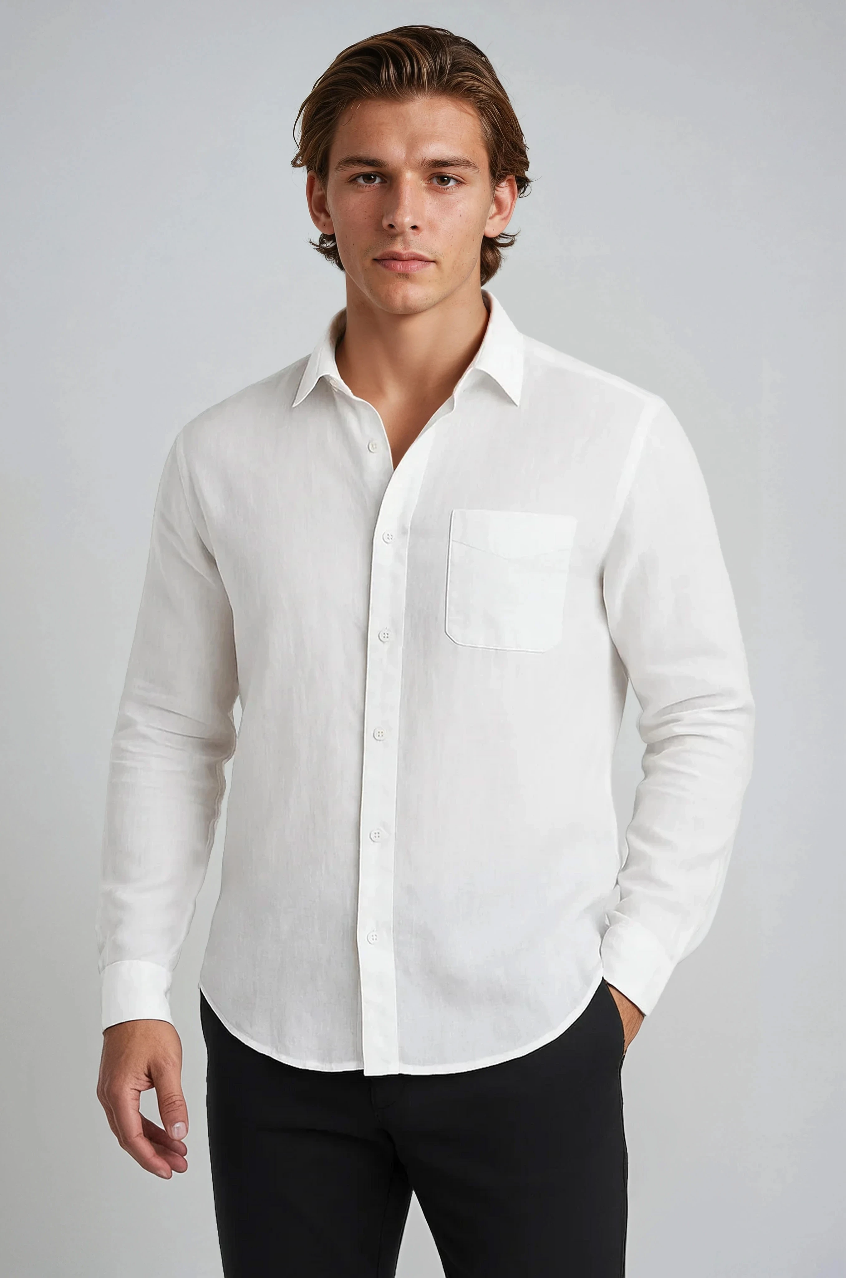 Monaco Linen Shirt – White