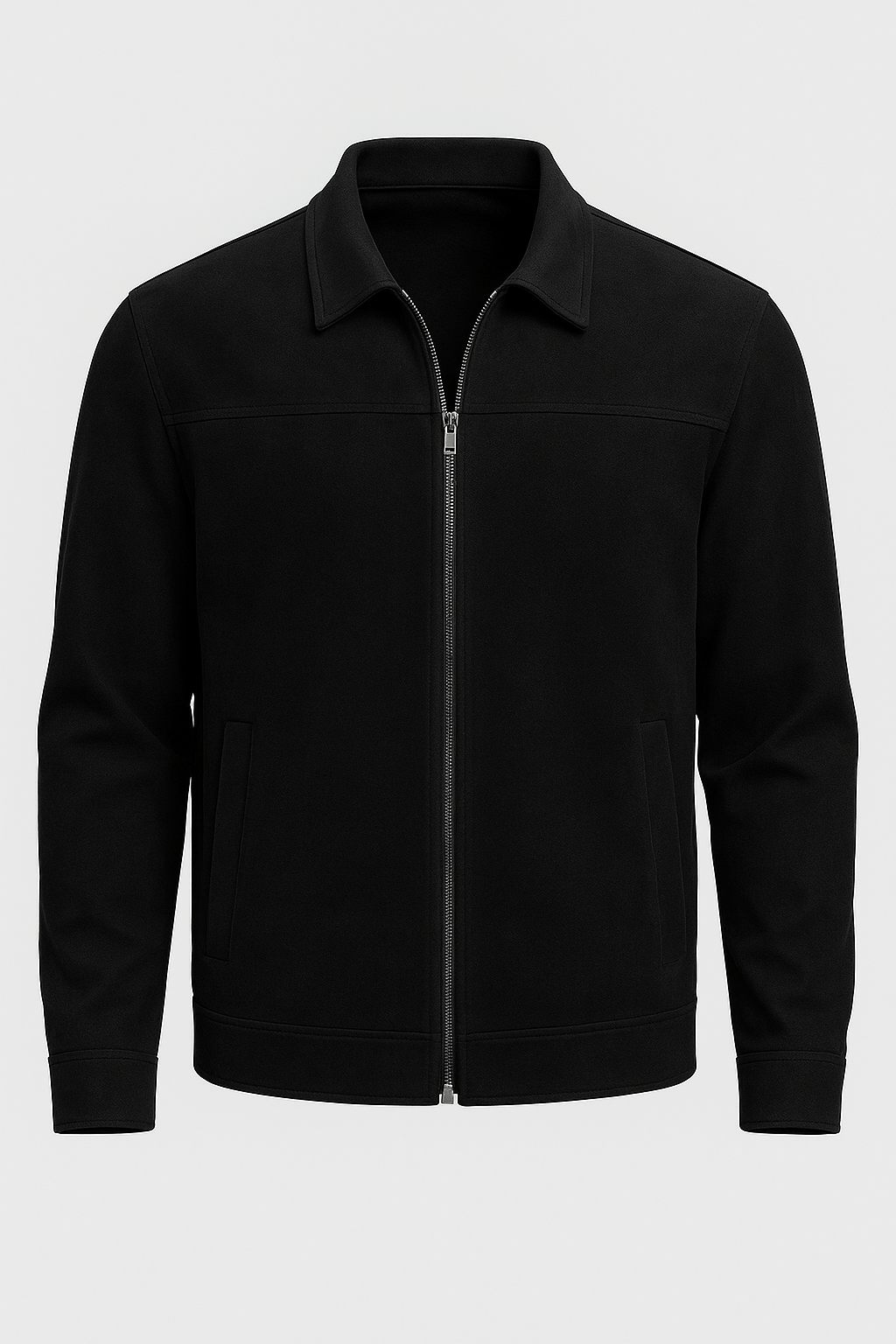 Black Suede Jacket for Men – Modern Casual Outerwear