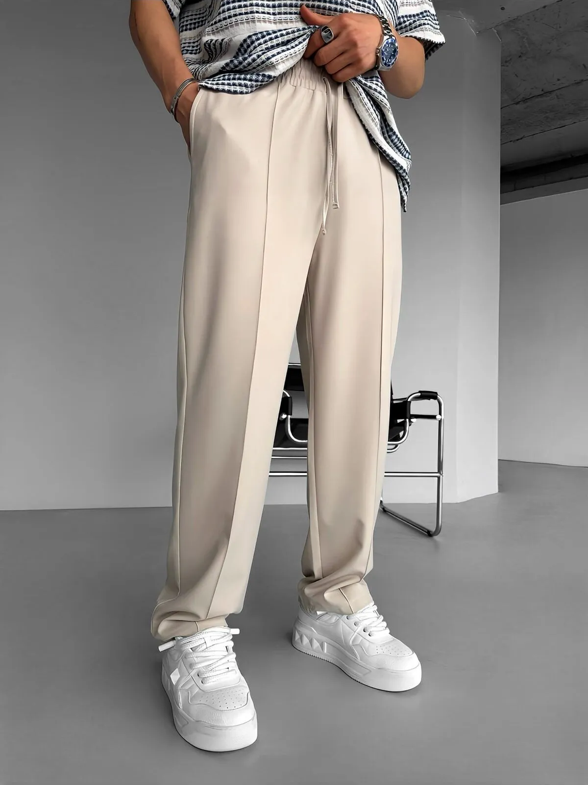 Pleated Chino Trousers