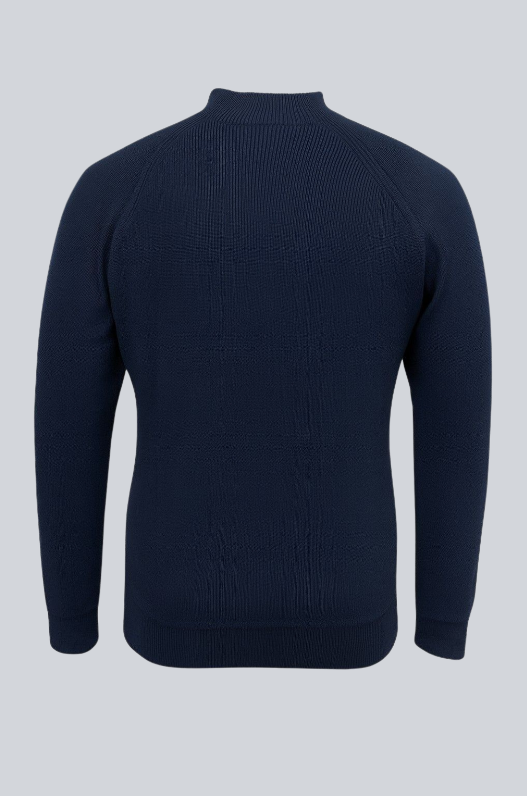 Men's Half-Zip Sweater with Stand Collar – Royal Blue