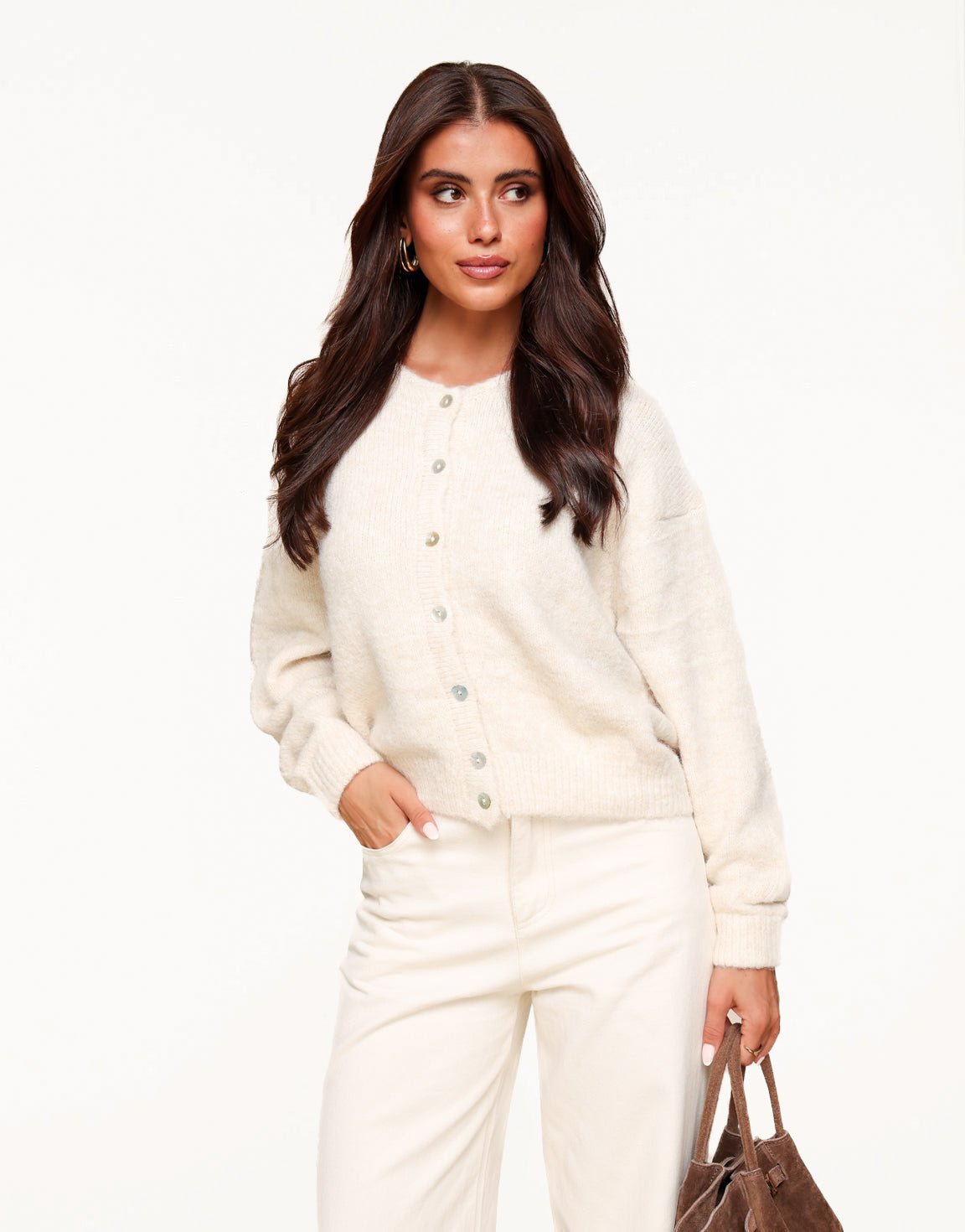 Beige Basic Gebreide - Vest