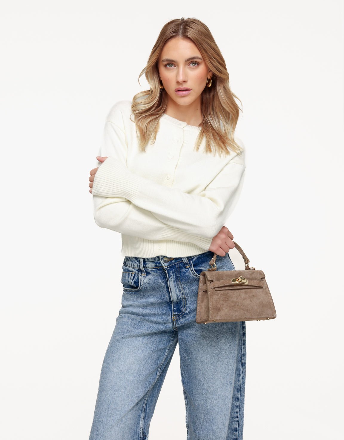 Beige Basic Buttons - Vest