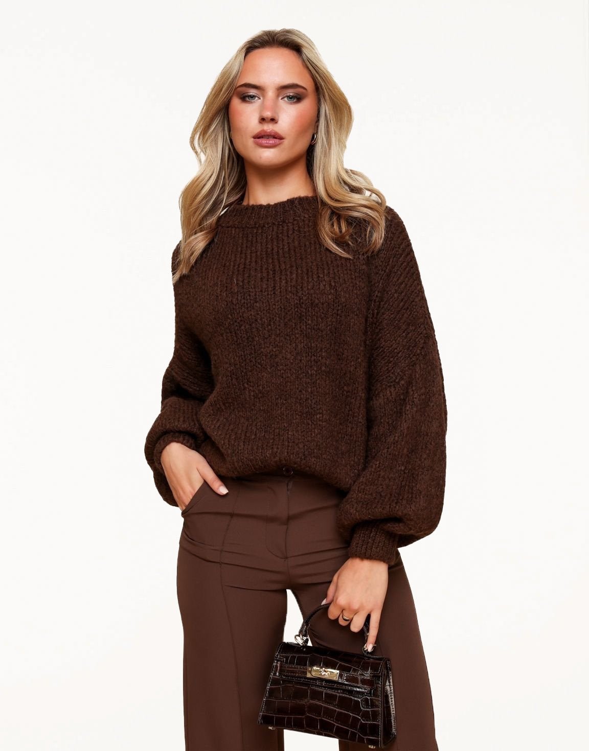 Brown Wool Knitted - Sweater