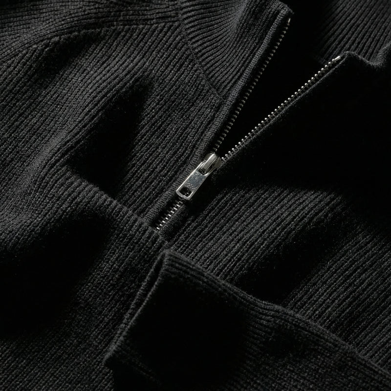 Men's Half-Zip Sweater with Stand Collar – Royal Blue