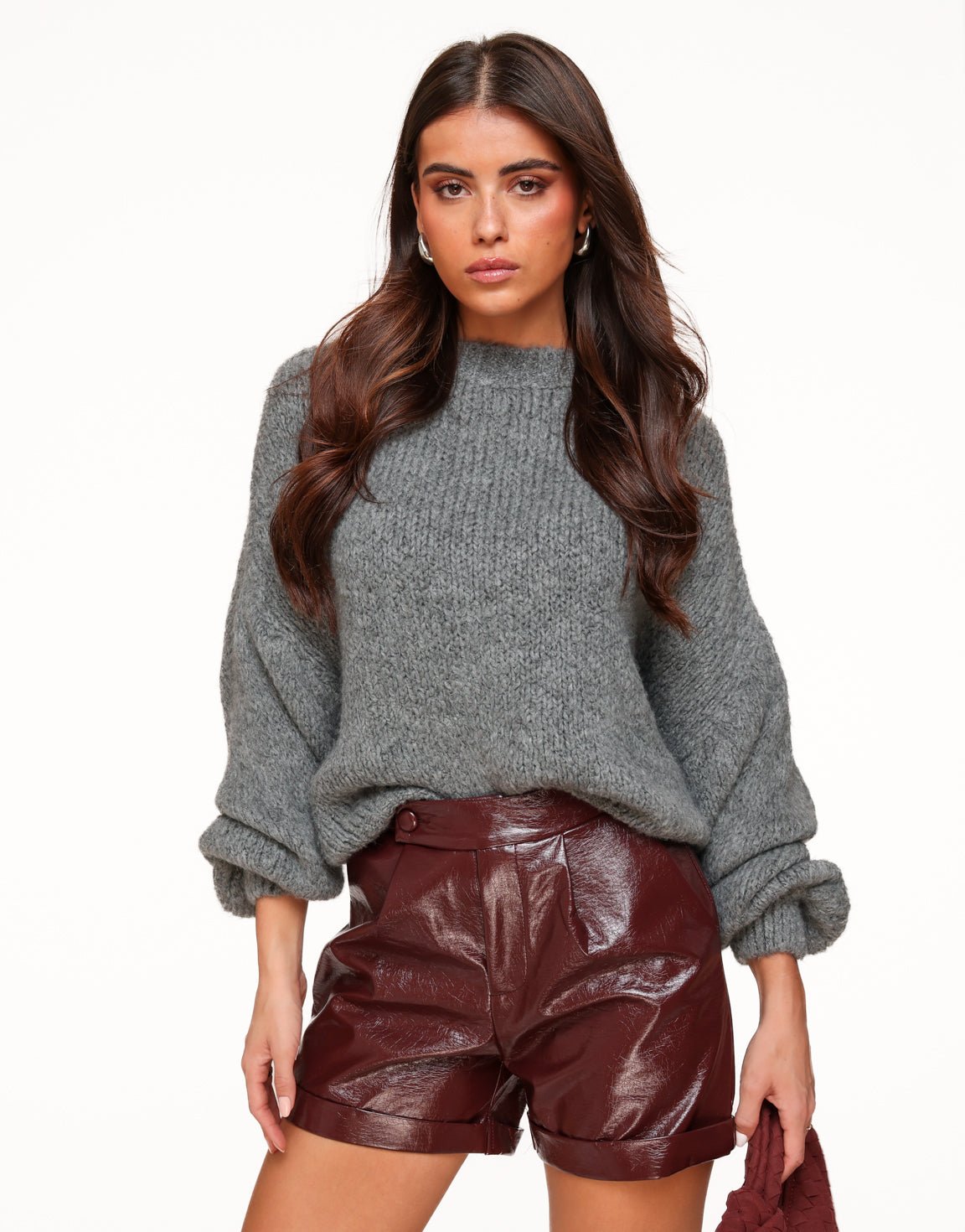 Dark Grey Wool Knitted - Sweater