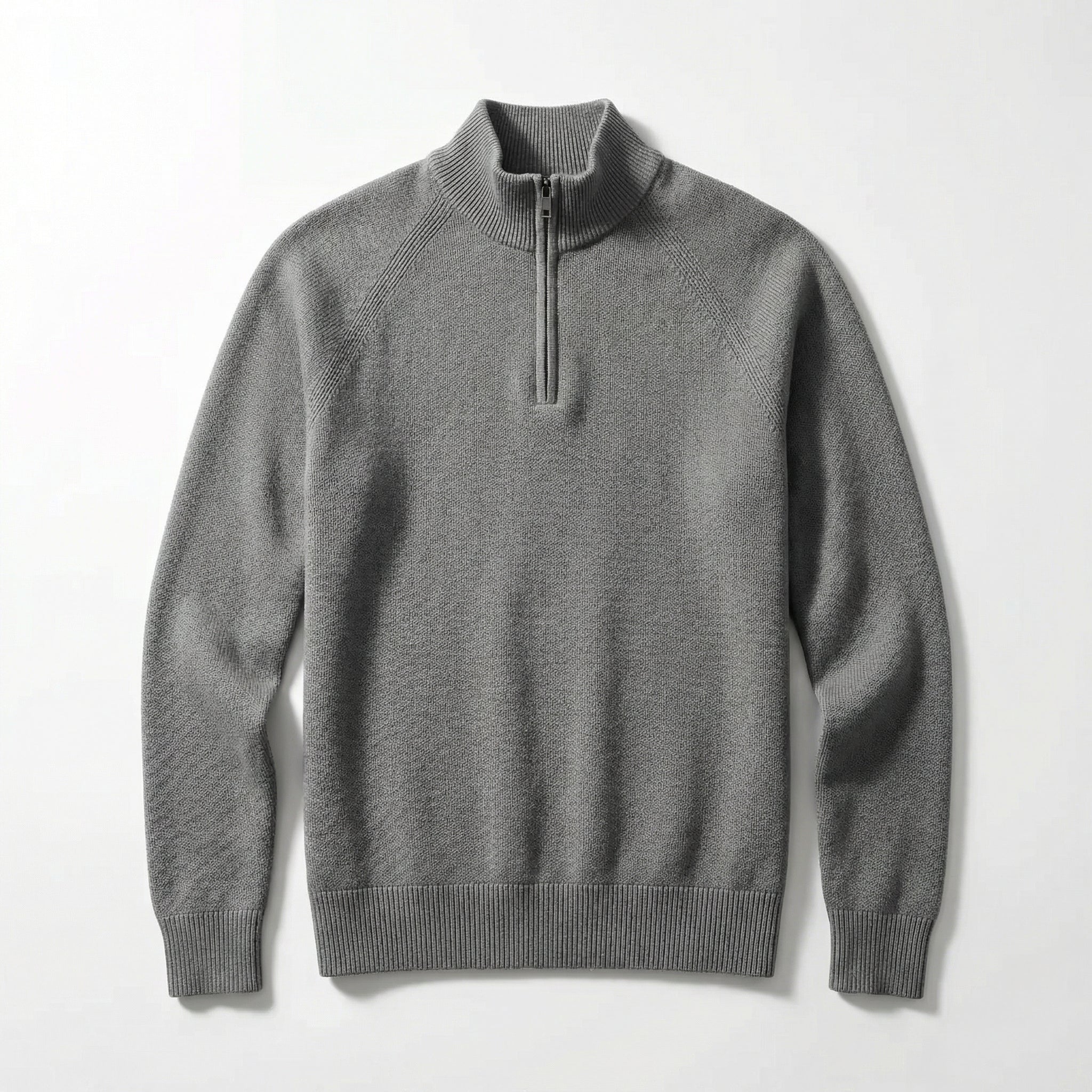 Men's Half-Zip Sweater | Classic Knit Pullover for Men – Gray Sweaters