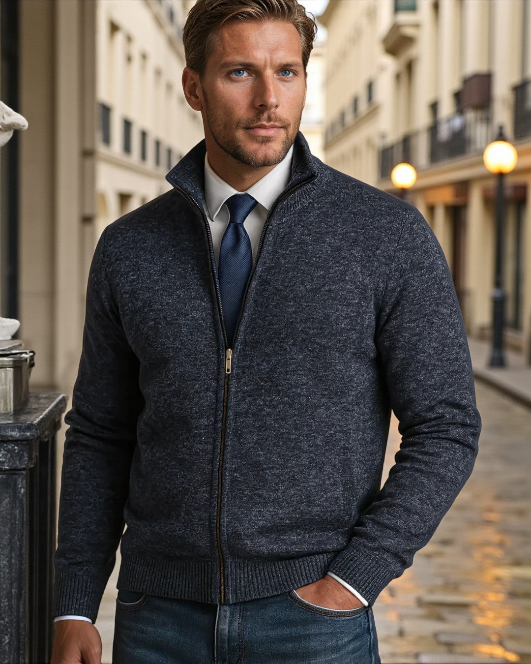 Milan Full-Zip Everyday Winter Vest - Navy