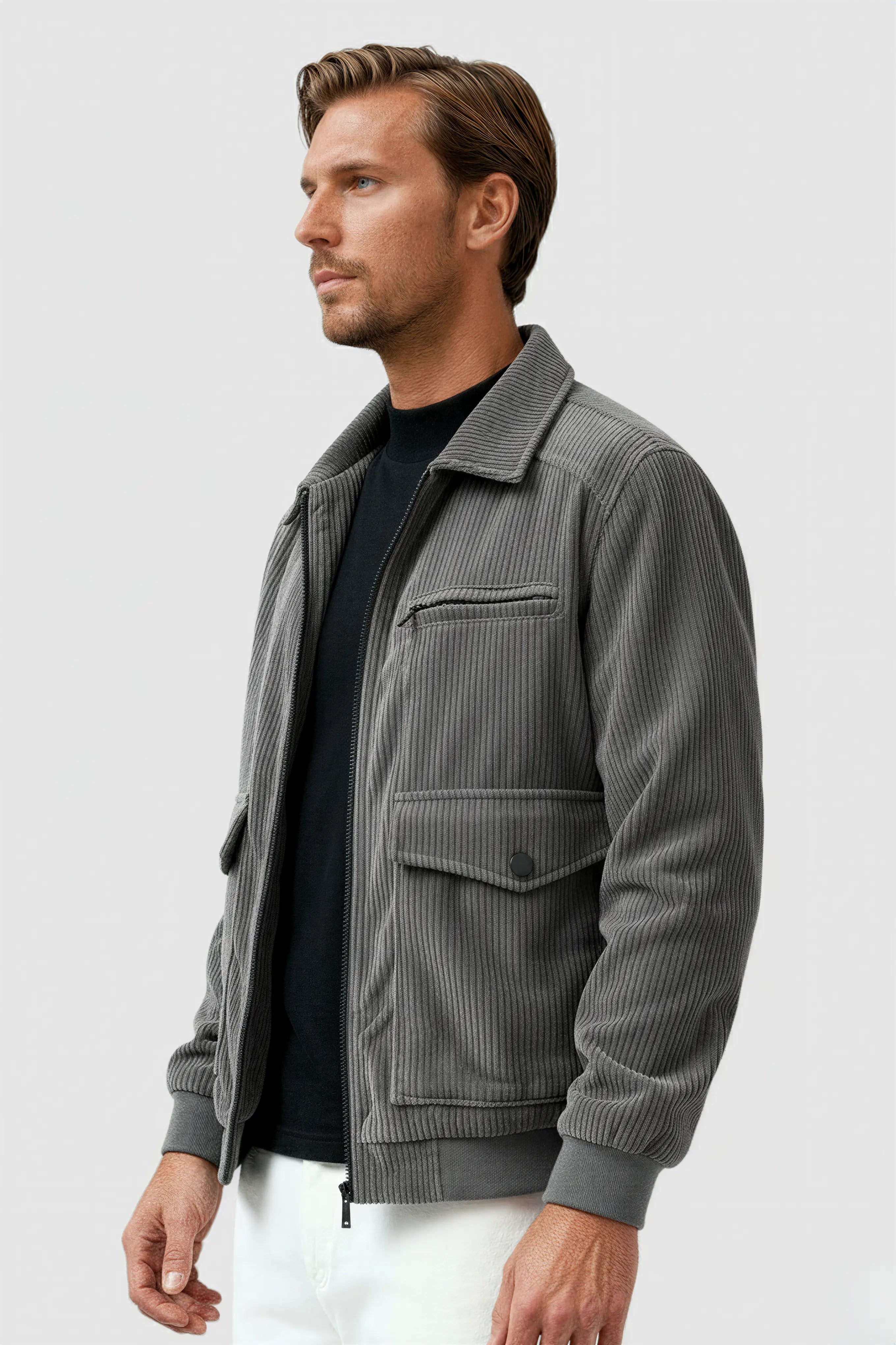 Men's Corduroy Jacket – Gray