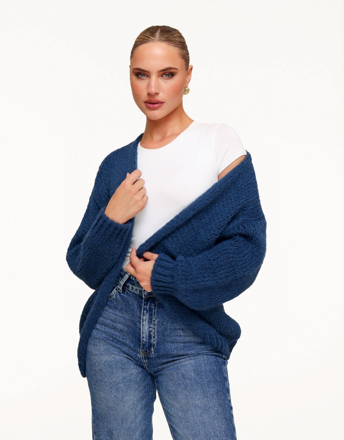 Jeans Blue Wool - Cardigan
