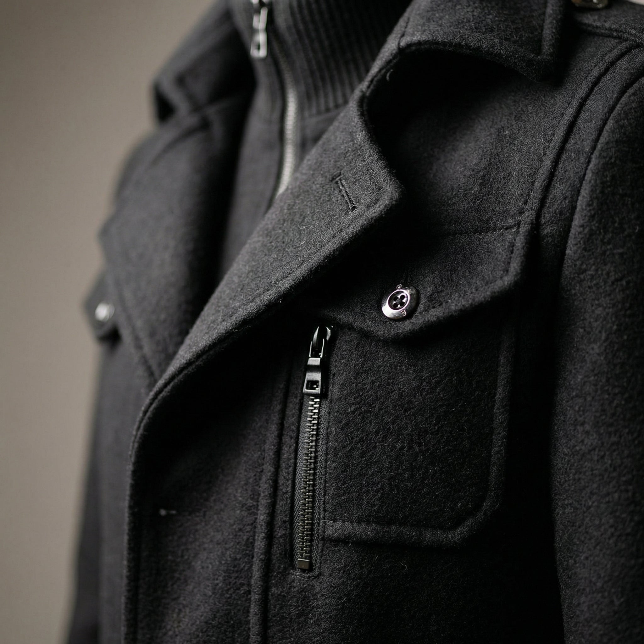 Two-Piece Wool-Blend Winter Coat – Stylish Warm Coat for Cold Weather