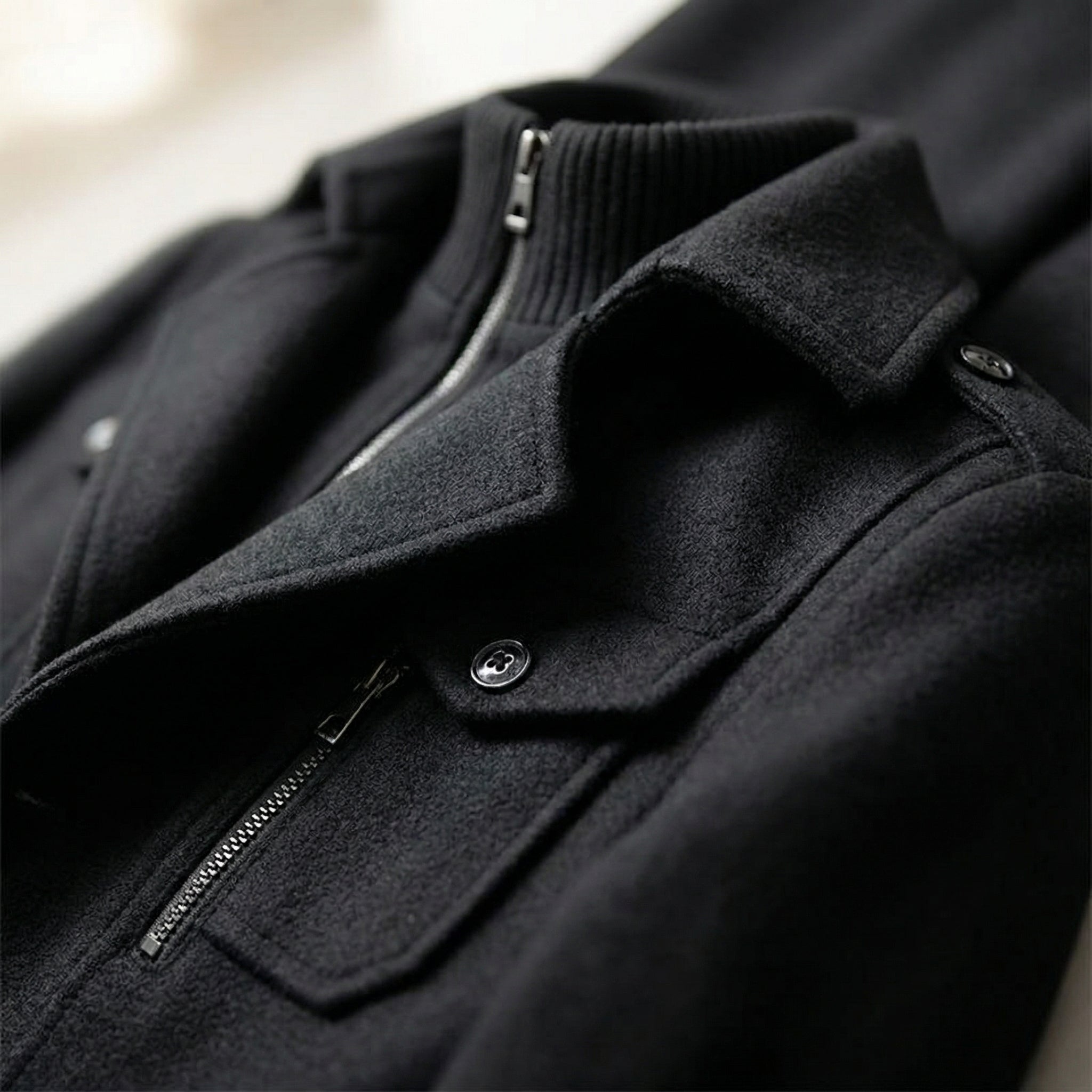 Two-Piece Wool-Blend Winter Coat – Stylish Warm Coat for Cold Weather