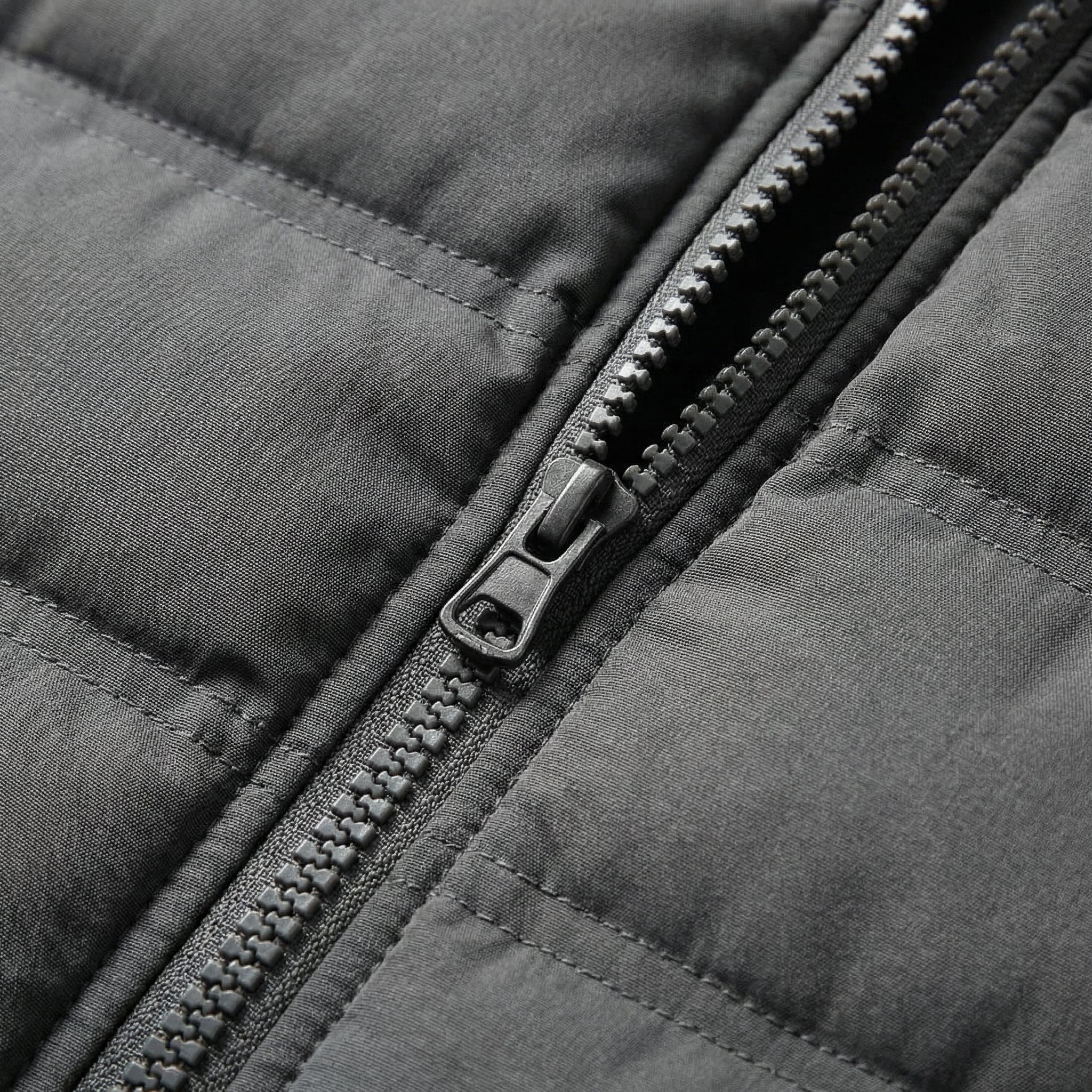 Loose Fit Down Jacket with Hood – Charcoal Grey