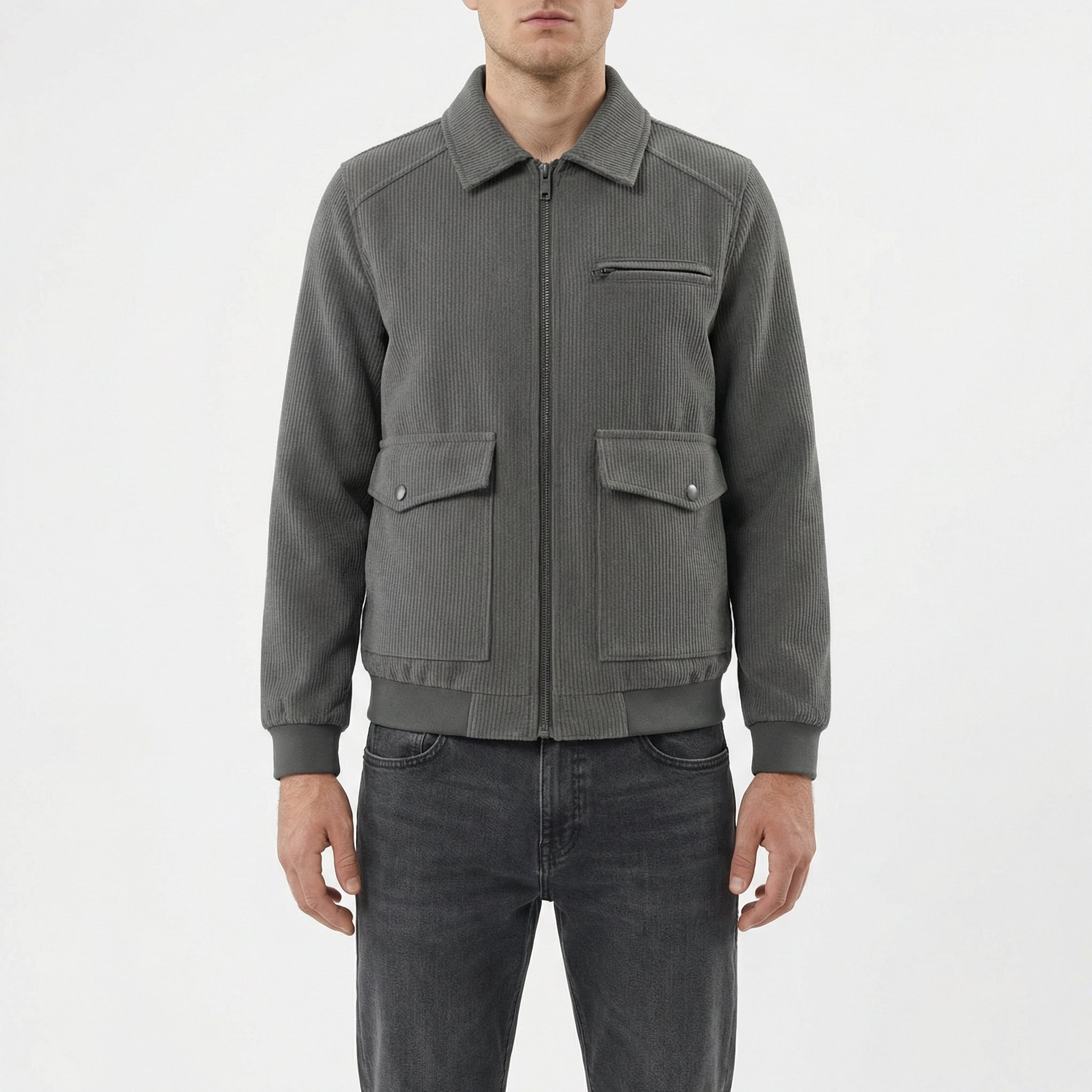 Men's Corduroy Jacket – Gray