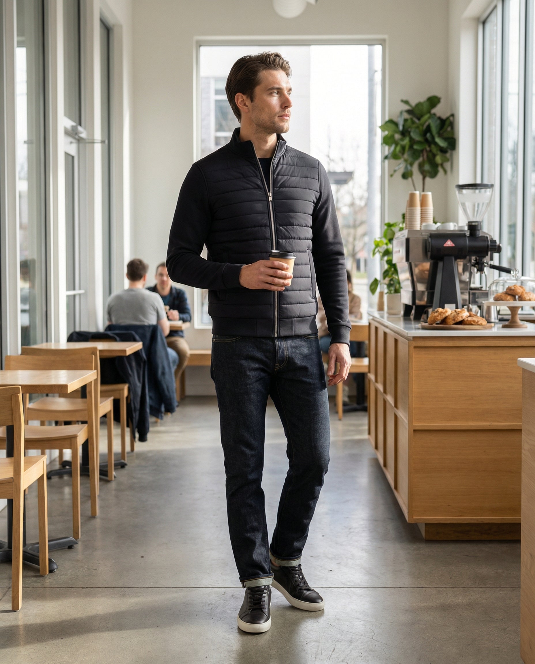 Modern Insulated Winter Jacket - Navy