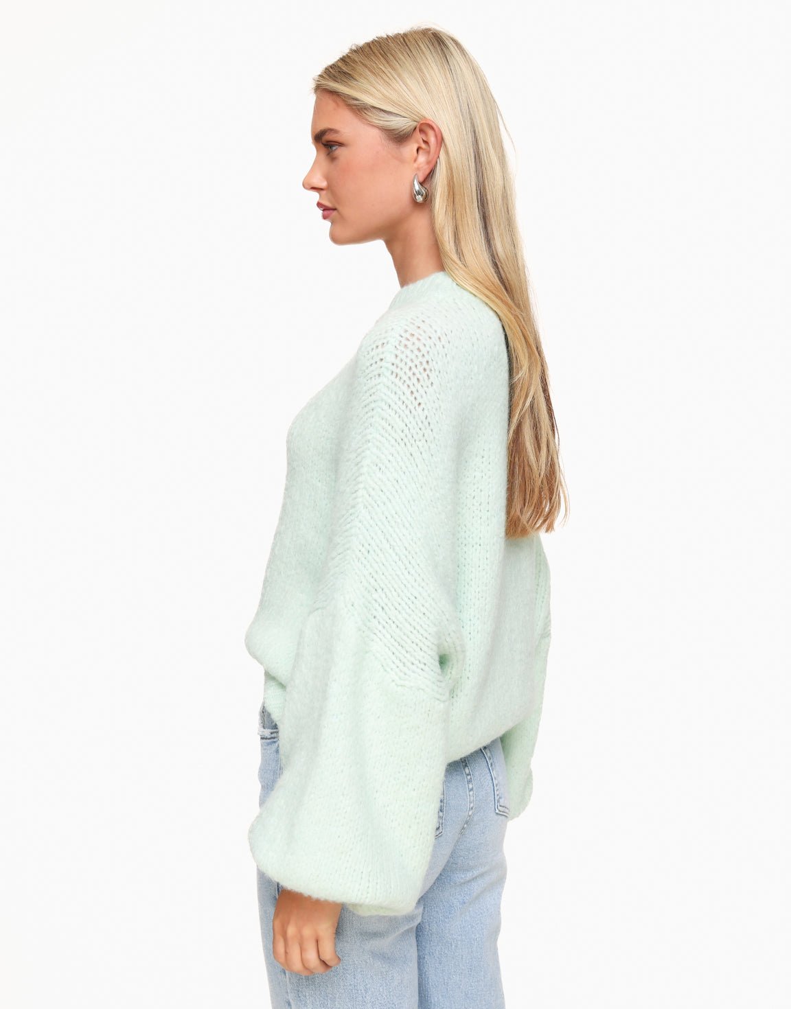 Mint Green Wool Knitted - Sweater