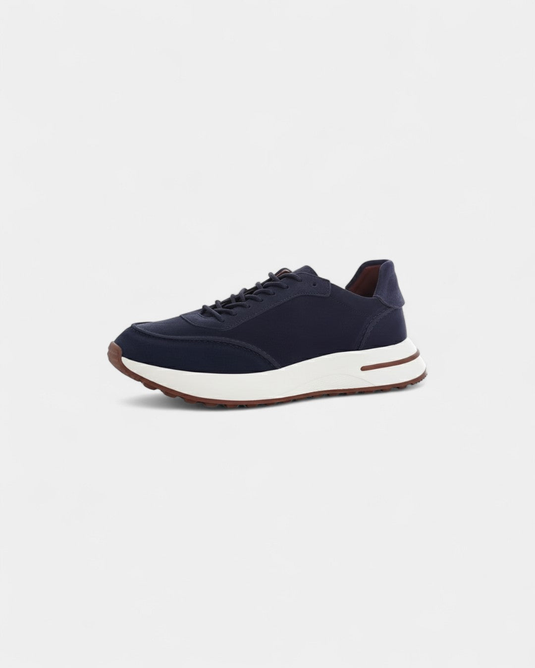 Paris Height-Lift Suede Walking Shoes - Navy