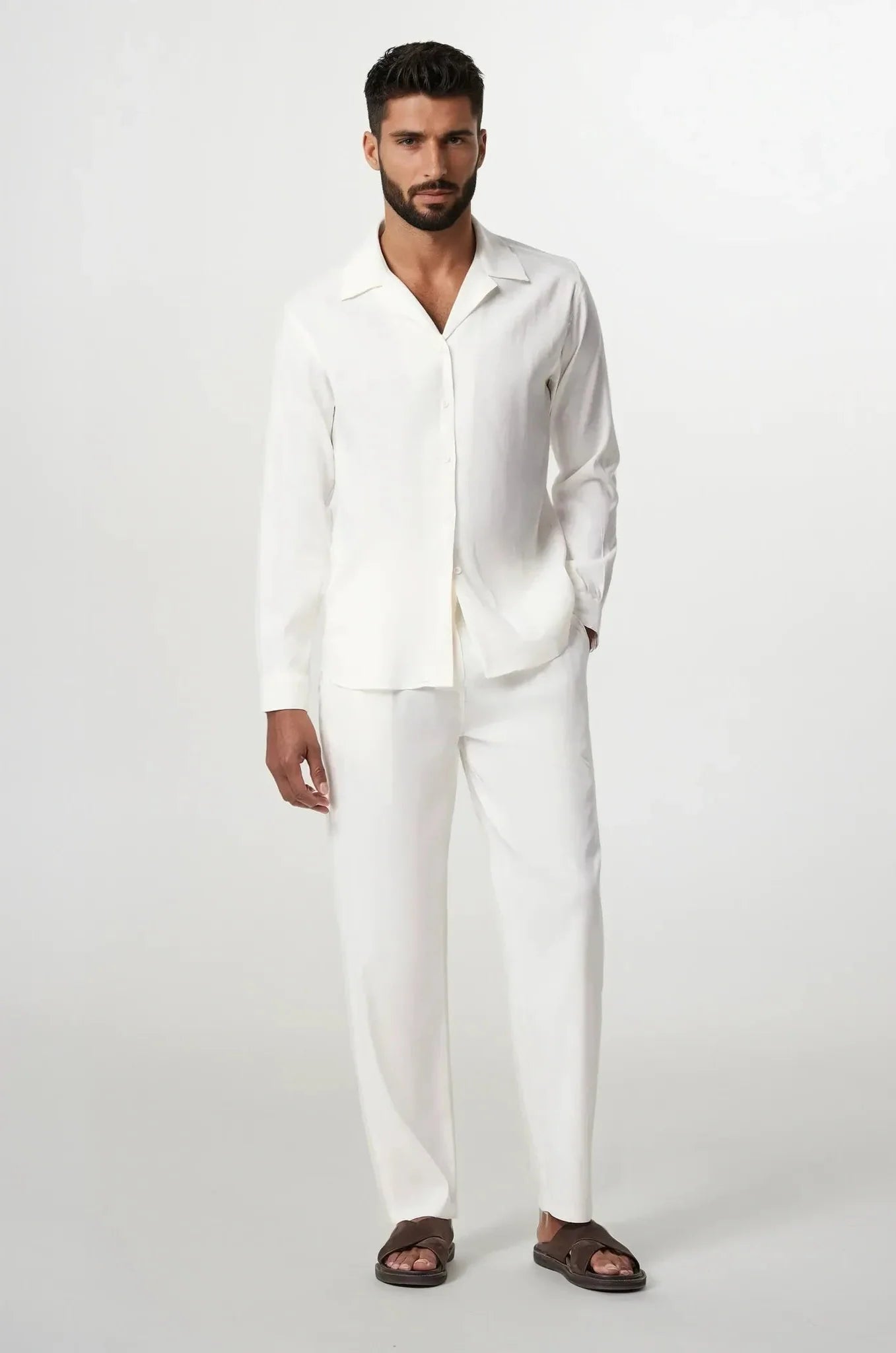 Porcelain Trouser Linen