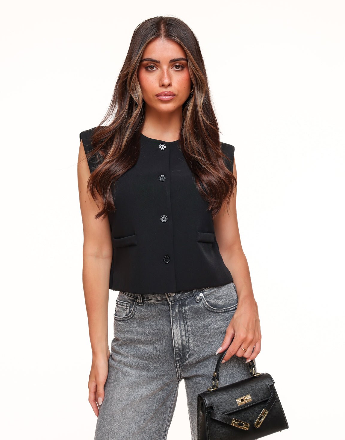 Black F/W Edit Cropped - Gilet